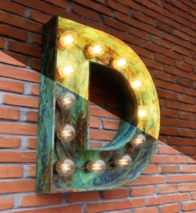 Patina Retro Box Letters