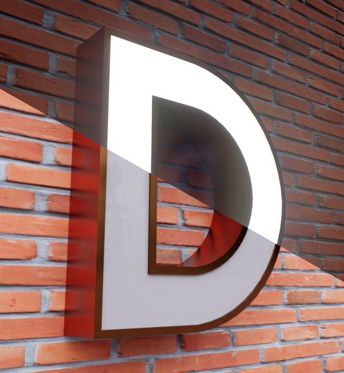 Front-lit Mesh BCopper Stainless Steel Box Letters